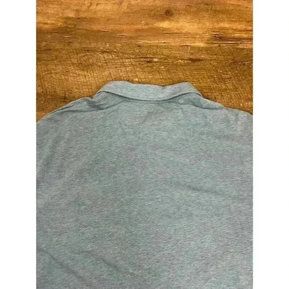 Vineyard Vines Edgartown Polo Heathered Blue Men's 2XL Short Sleeve Cotton Blend - Picture 8 of 9